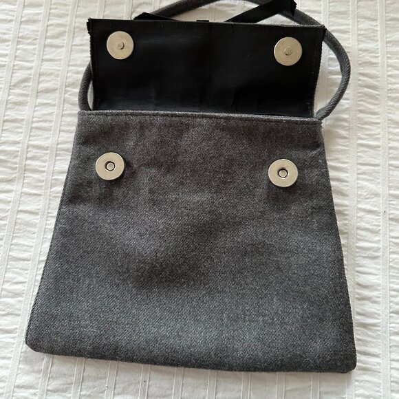 Dollar Grand London Gray Wool Flannel Micro Bag - Picture 5 of 9
